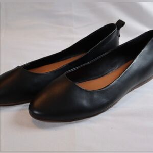 Lucky Brand Canison Ballet Flats Comfort Black Leather Slip On ~ Women’s 10M